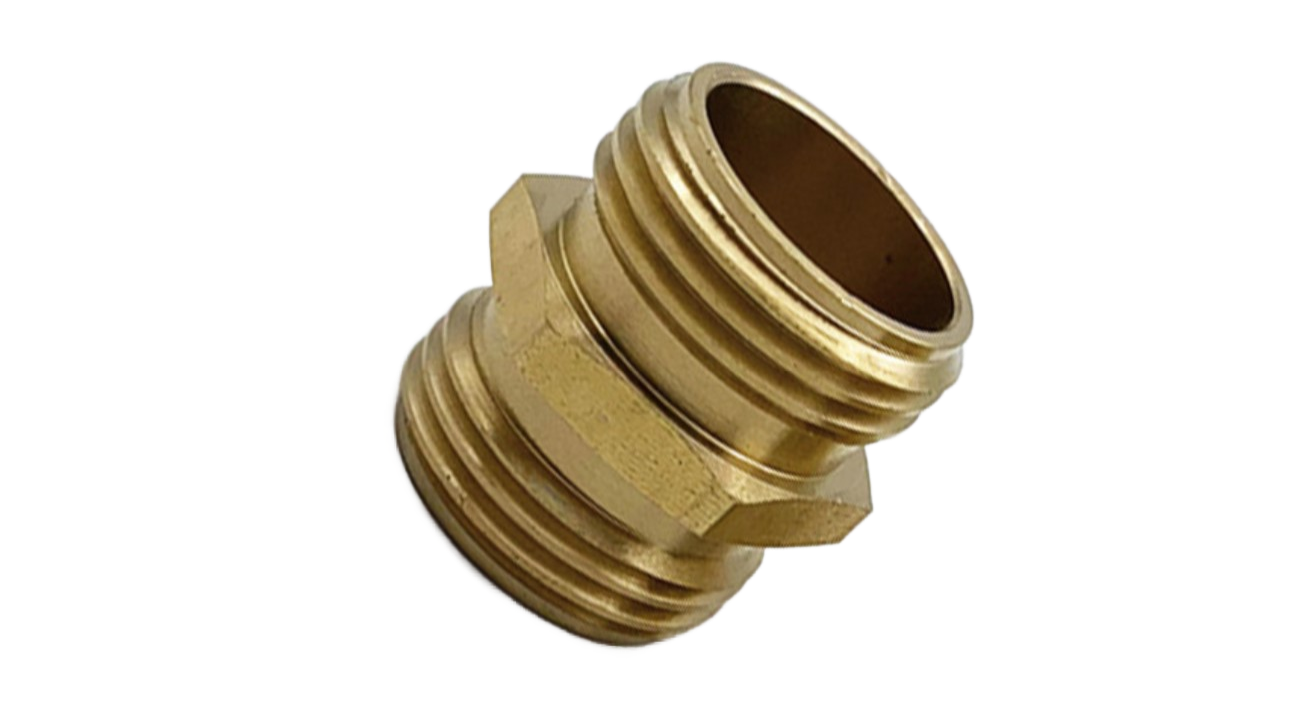 3/4 Brass Male to Male Garden Hose Connector
